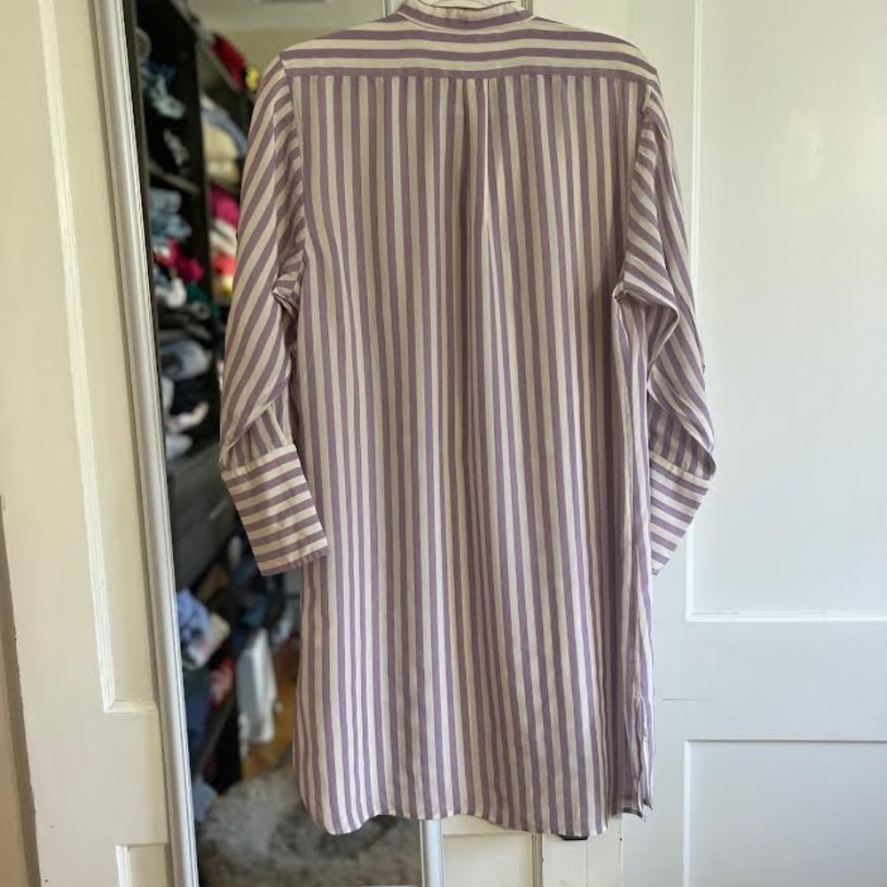 New Balance Heidi Klum Collection Eggshell and Lilac 100% Silk Dress - Size XL - Picture 5 of 8